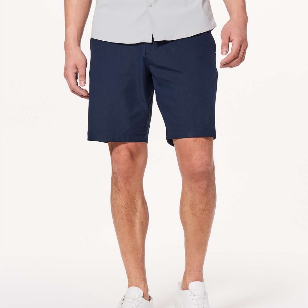 LULULEMON ABC Warpstreme Fixed Waist Classic-Fit Commission Short Navy
